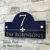 FULI Custom Modern House Address Plaque - Glass Effect Acrylic Sign With Stand-Off Mounting (200x200mm Circle) - View #6
