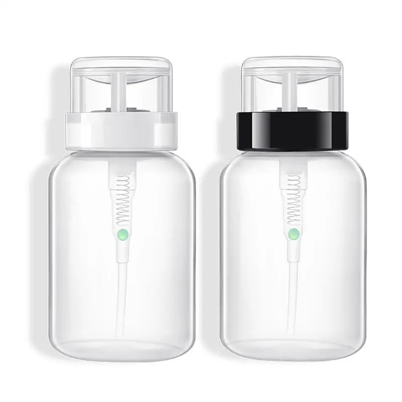 200ML Travel Press-type Bottle Nail Polish Remover Pump Empty Bottle Container Dispenser Empty Plastic Bottle Cosmetic