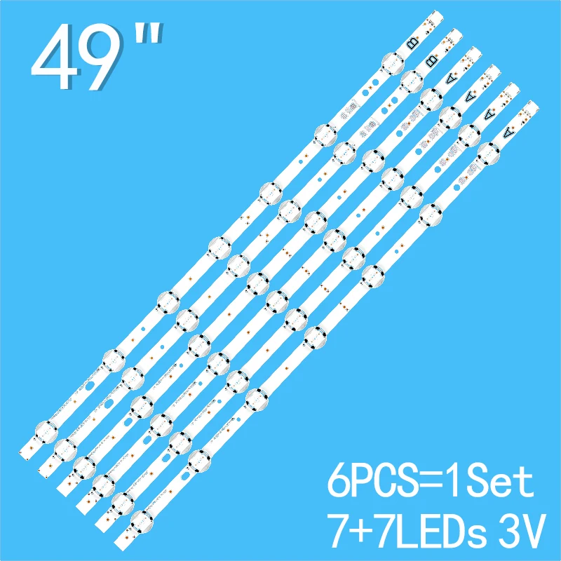 

6pcs LED bar For VESTEL 40 UHD DRT VNB A B LT-40C860 LT-40C880 17DB40H LT-C40U446A LT-40R500U LT-40R5000U VES400QNDS-2D-U11 N11