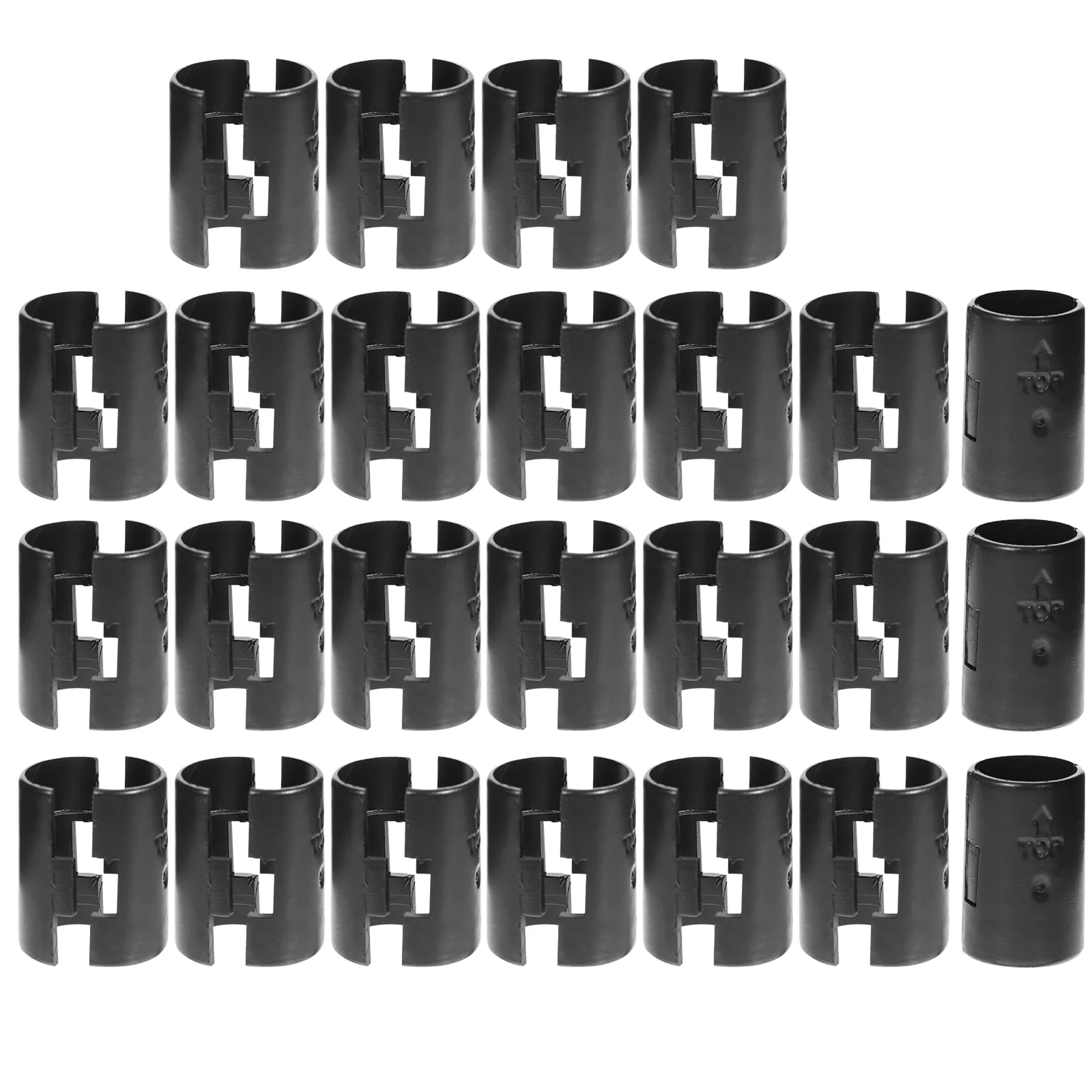 

25 Pairs Wire Shelf Clamp Plastic Lock Clips Securing Fixing Sleeves Pp Replacement Shelving