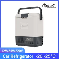 Alpicool-Mini Congélateur Portable pour Voiture, Compresseur, Boîte à Glace, Véhicule, Camion, Camping, Extérieur, Indispensable, 12V, 24V, 220V, 110V, P8 1