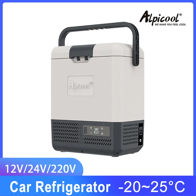 Alpicool-Mini Congélateur Portable pour Voiture, Compresseur, Boîte à Glace, Véhicule, Camion, Camping, Extérieur, Indispensable, 12V, 24V, 220V, 110V, P8 1