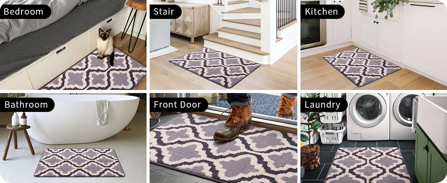 Description Picture 4 of itemKitinjoy Entrance Door Floor Mat Non-slip Soft Machine Washable Doormats Super Absorbent Baththroom Floor Mats Decoration Carpet