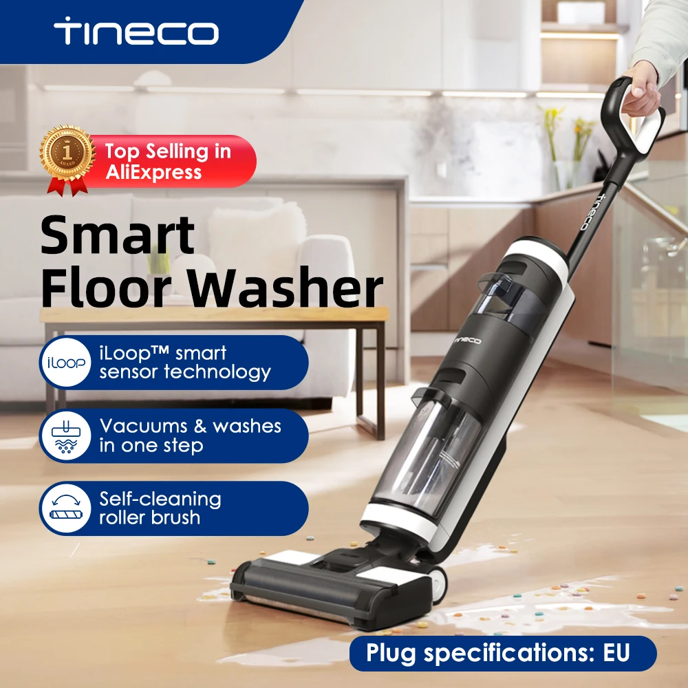 Tineco 플로어 원 S3 진공 청소기, 스마트 워셔, 바닥 무선 습식 건식 걸레, 무선 셀프 클리닝 가전 제품