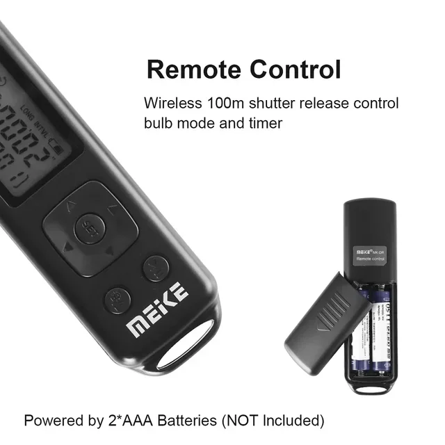 MEIKE Pro Battery Grip for A6600|Built-in 2.4G Remote & LCD Timer for Vertical