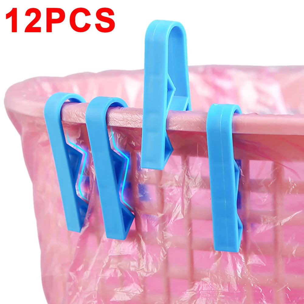 122PcsTrashBagFixedClipUniversalPlasticFixedWasteBinBag