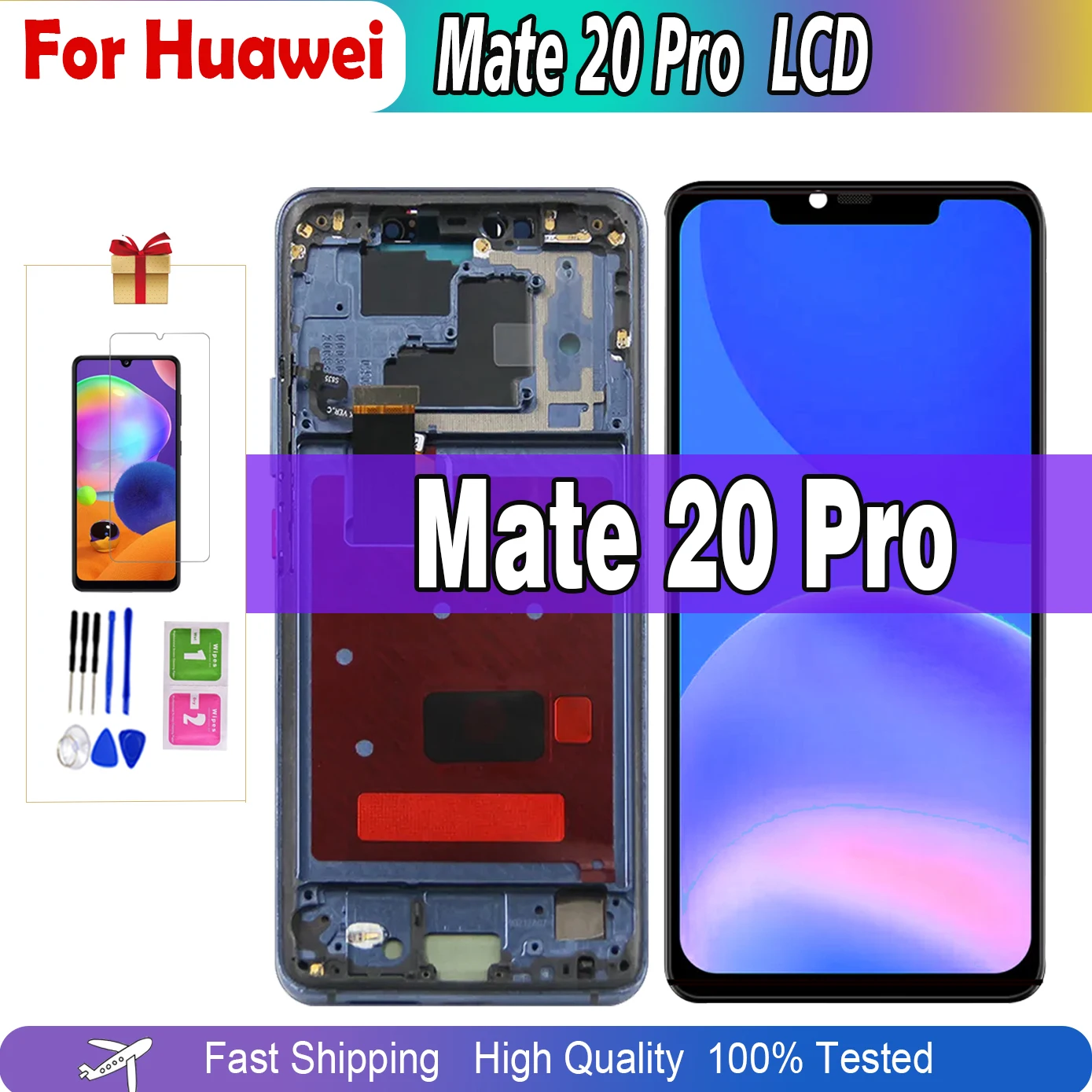 Lentille/Verre Arrière D'origine Pour Huawei Mate 20 Pro (LYA-L29) - Occasion Bon État