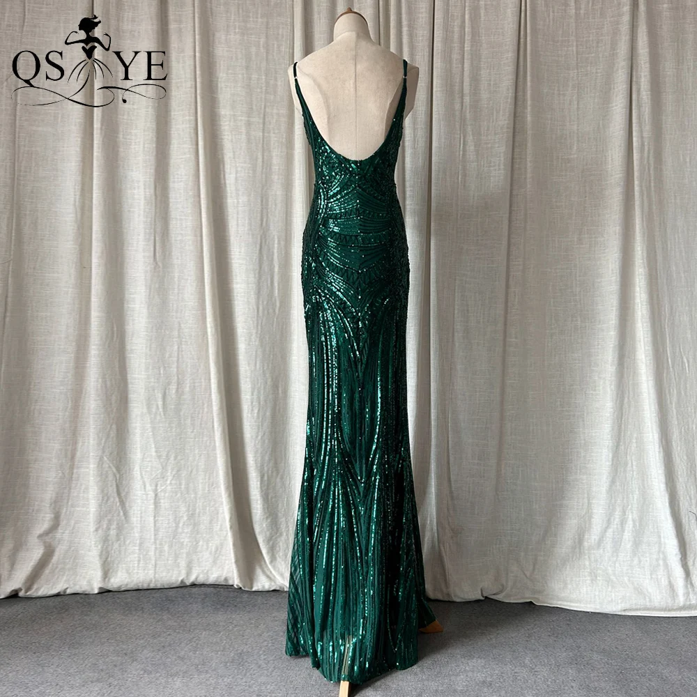 green emerald velvet dress Glitter Emerald Appliques Off-The-Shoulder A-Line Long Prom Dress Emerald / 00 main image 1