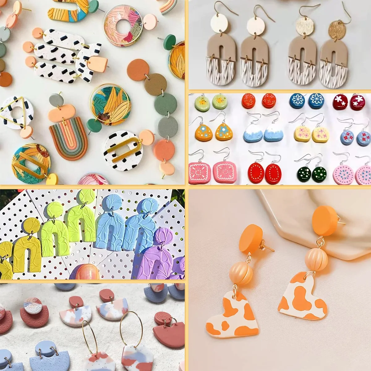 24PCS/142PCS Polymer Clay Cutters Tools Plastic Clay Earring Cutters with  Earring Cards for Polymer Clay Jewelry Making - AliExpress