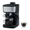 4-Shot Steam Espresso, Cappuccino, and Latte Maker with Frothing Wand, Black, New 4