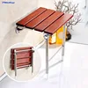 Tlhottop Wood Folding Bath Shower Seat  Wall Mounted Relaxation Shower Chair Solid Seat Spa Bench Saving SpaceBathroom YJ-2058 1