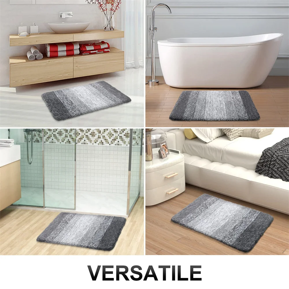 Large Bathroom Carpet 60X120cm Soft Absorbent Door Mat 3D Non-Slip Living Room Bathroom Floor Shower Carpet Foot Mat Room Decor