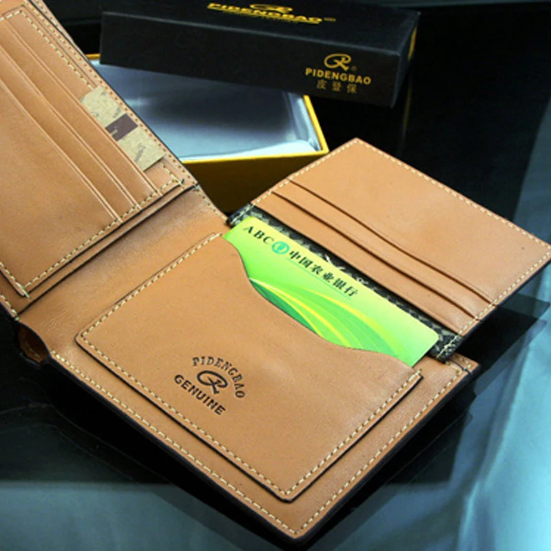 New men's pu leather luxury wallet casual short design credit card holder fashion purse wallets for men