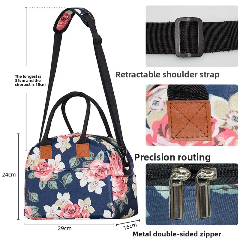 Hot Selling Oxford Cloth Handheld Lunch Box Bag for Office Workers Insulated Meal Carrier Picnic Pack