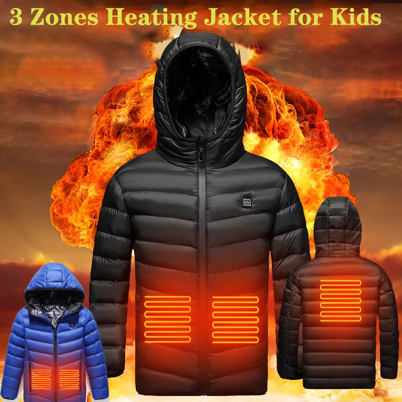 Heated Jacket for Children Men Women USB Charging Jacket Winter Heated