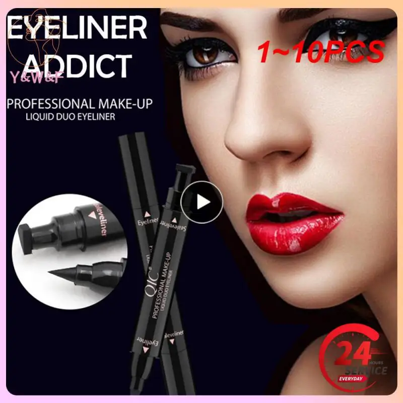 1 ~ 10 шт. черная жидкая подводка для глаз маркер карандаш водонепроницаемый штамп двухсторонняя подводка для глаз Ручка косметика наглазник 2 стиля