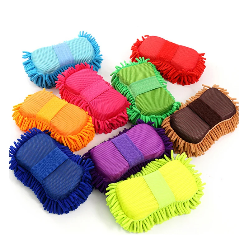 Microfiber Car Wash Sponge Cleaning Tools Car Detailing Care Brushes Chenille Washing Towel Car Acessories Auto Clean Gloves