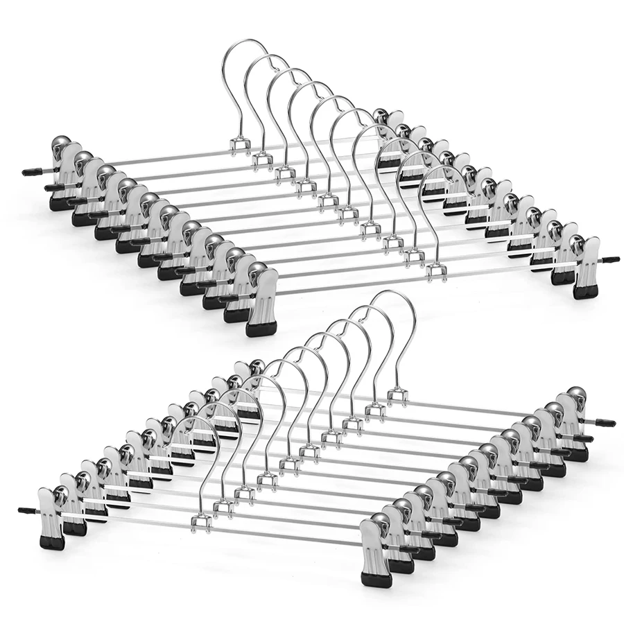 Home metal trouser rack non-slip trouser hanging clip clip seamless rack new upgrade pants rack trousers clip