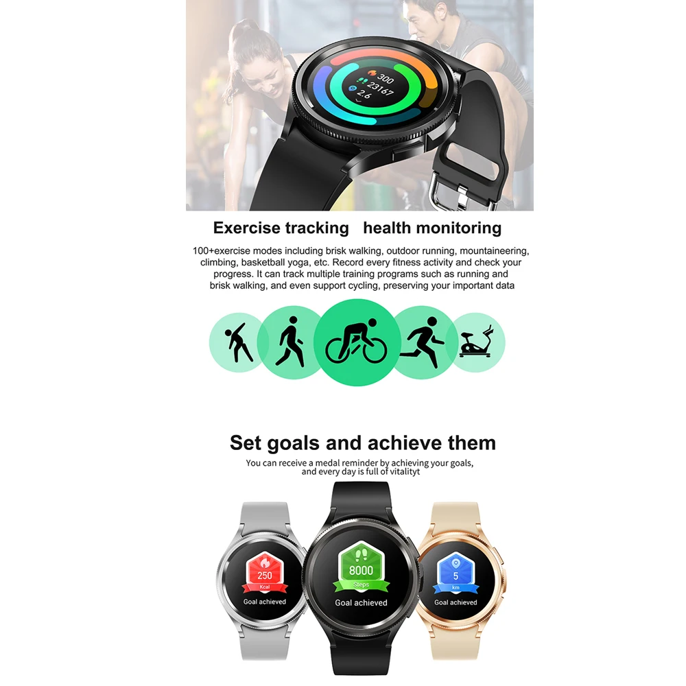 2026 New Watch 6 Classic Smart Watch Fashion Men Health Monitoring Heart Rate IP68 Waterproof Bluetooth Call Smartwatch Women 5