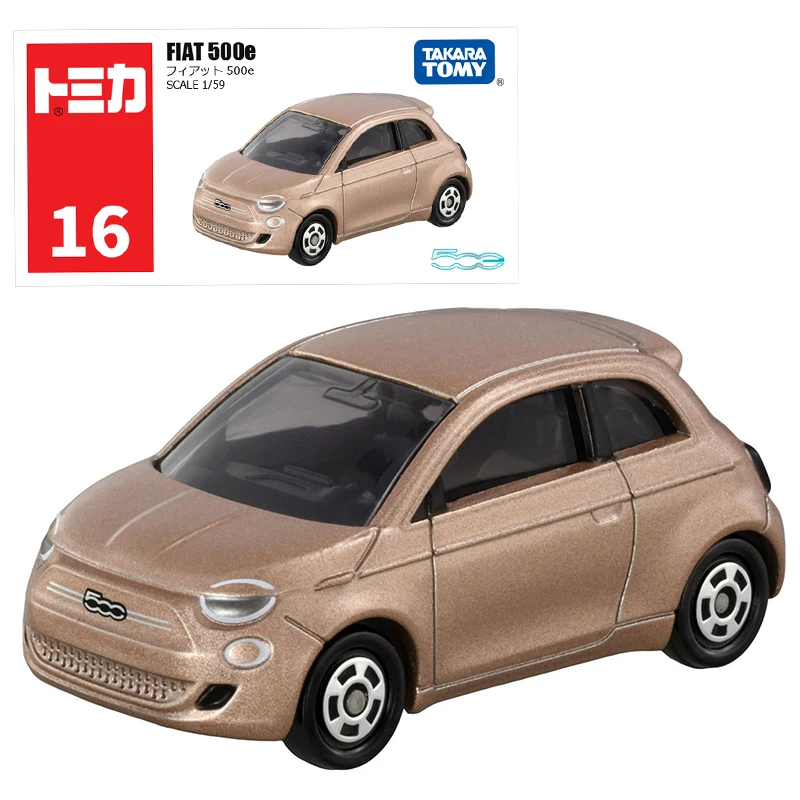 

Автомобиль Takara Tomy Tomica № 16 Fiat 500e, модель автомобиля, Репродукция серии, Детский Рождественский подарок, игрушки для мальчиков и девочек