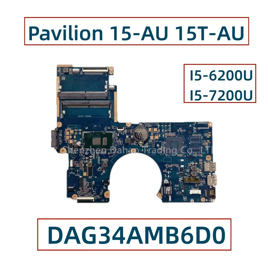 Dag34Amb6D0 Per Scheda Madre Per Laptop Hp Pavilion 15-Au 15T-Au Con Core I5-6200U I5-7200U I7-7500U 907408 907408-001 601-