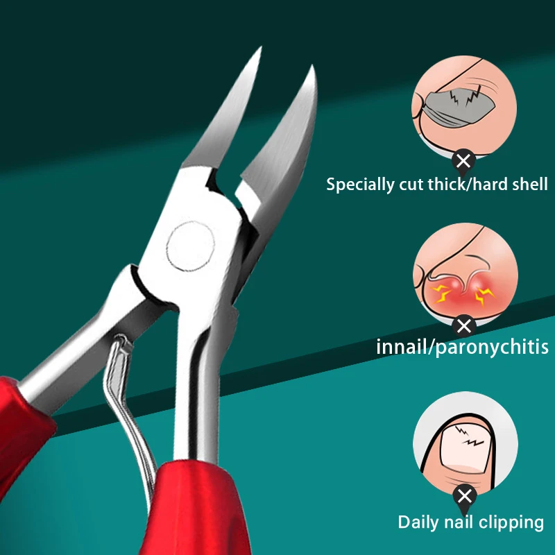 Nail Clipper Ingrown Toenail Cutters Pedicure Tool Anti-Splash Short Cuticle Professional