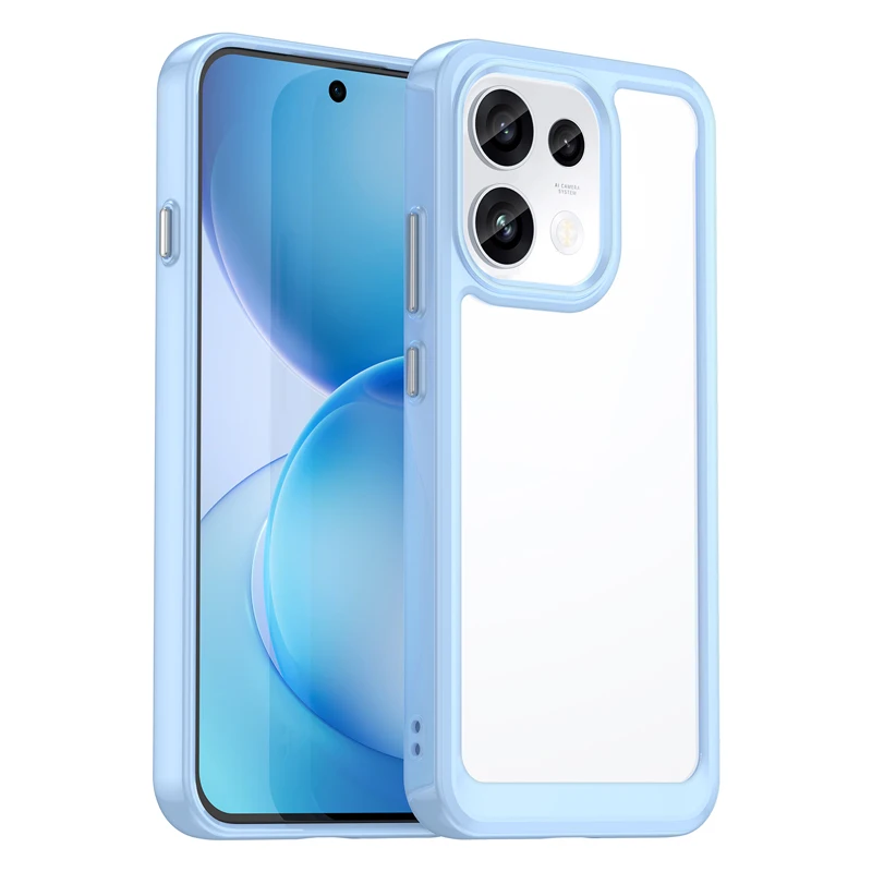 Clear Hard PC + Soft TPU Bumper Transparent Protection Phone Cover