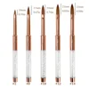 ANGNYA #8#10Nail Kolinsky Nail Brush Rose Gold Professional 3D Nail Art Brush for Nails UV Gel Carving Liquid Powder Drawing Pen 4