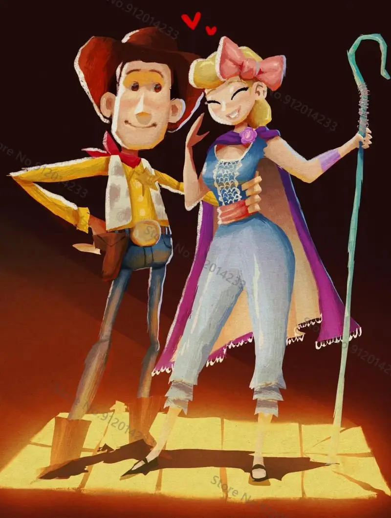 Bo And Woody Kiss 5D DIY Disney Toy Story Woody BO PEEP Couple