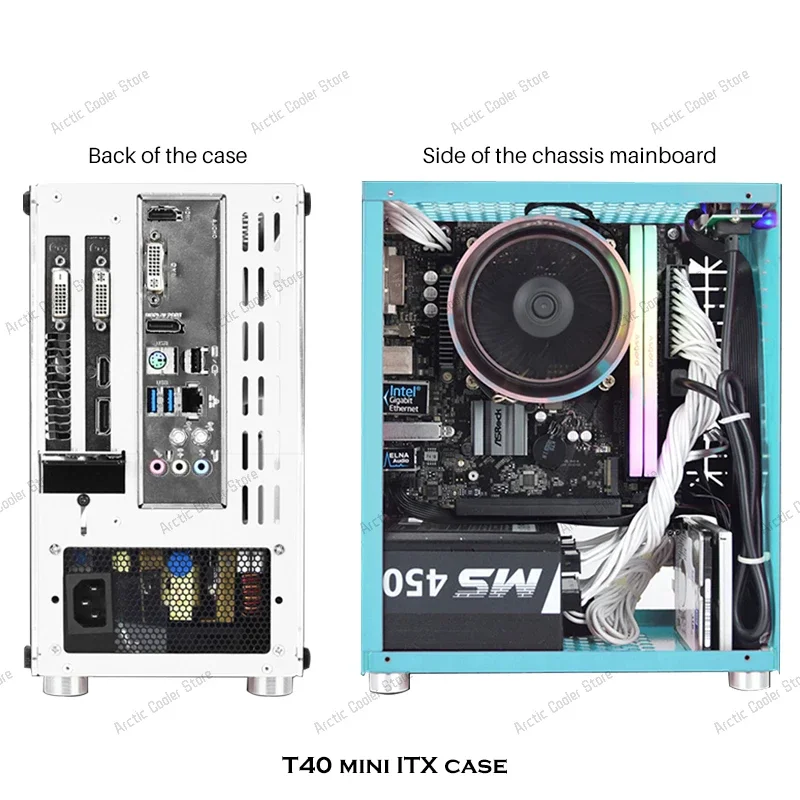 MOD Mini ITX Computer Case Cartoon Colorful Desktop Gabinete Gamer Cabinet Water Cooling DIY Chassis Support SFX/SFX-L PSU