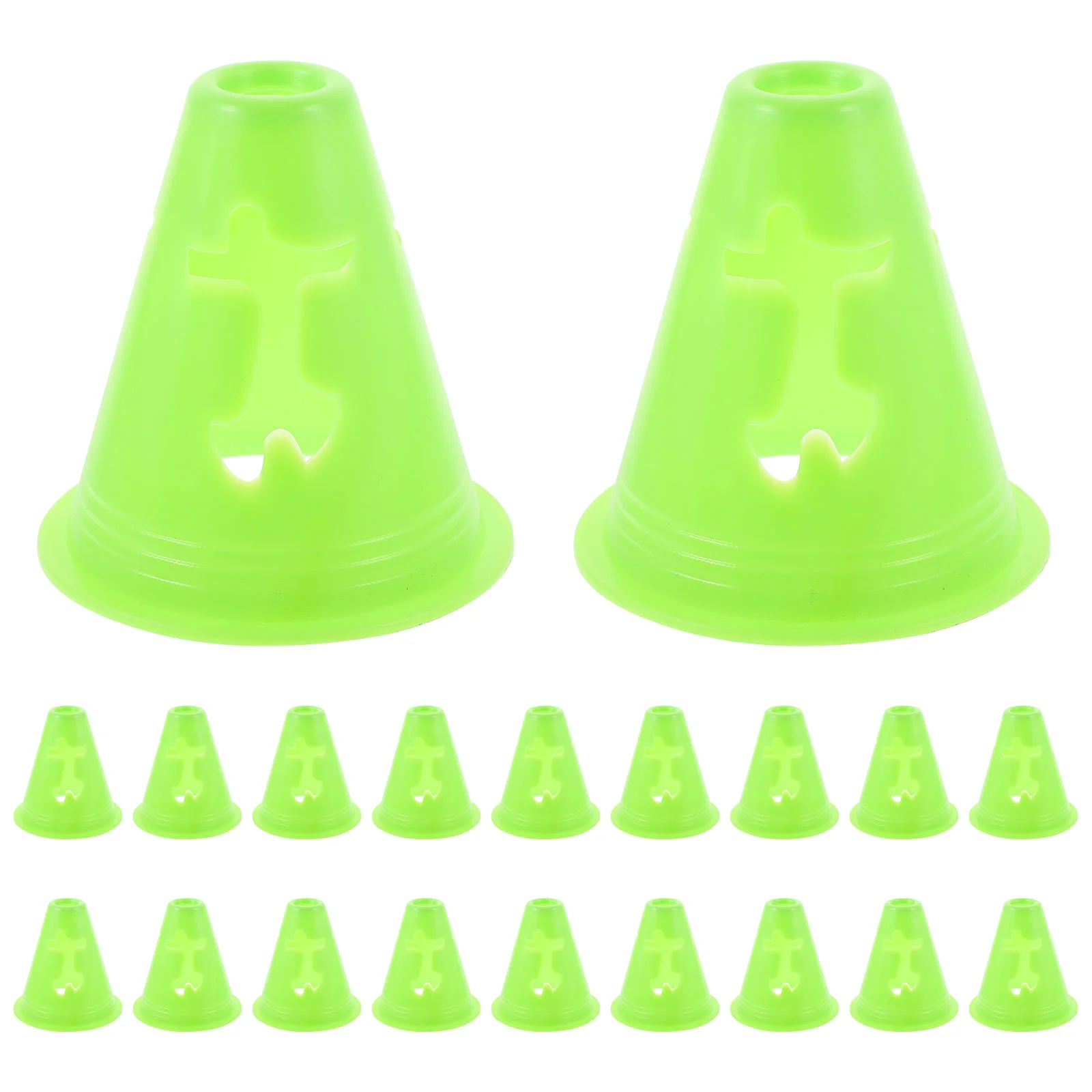 20 Pcs Cones Soccer Practice Mini Marking Cup Small Traffic Football Classroom Numbered