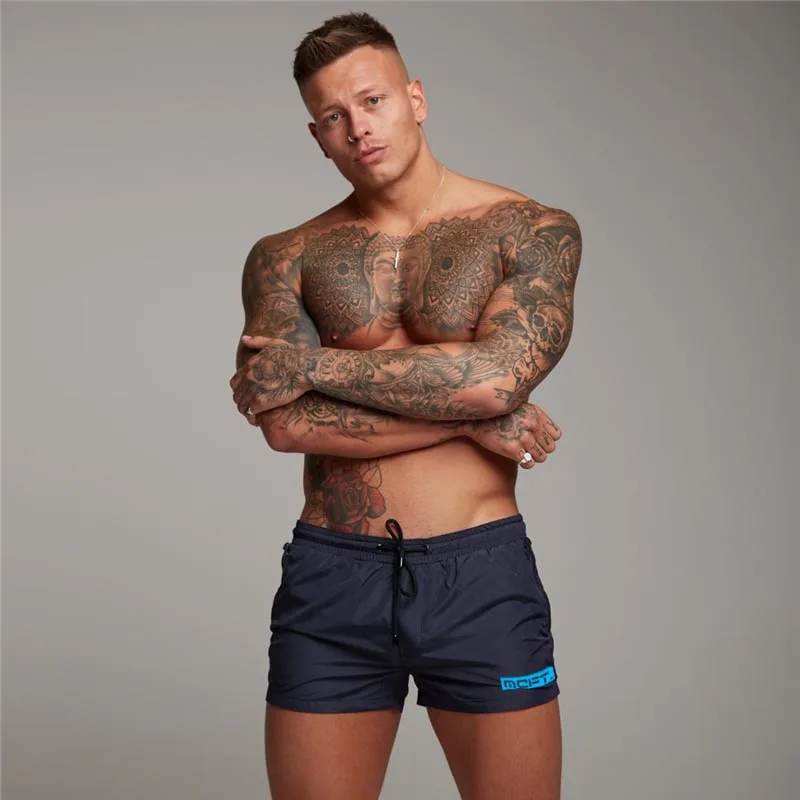 Men's Sports Running Fitness Casual Three-quarter Pants Summer Breathable Quick Dry Shorts Gym Bodybuilding Muscle Sweatpants 6