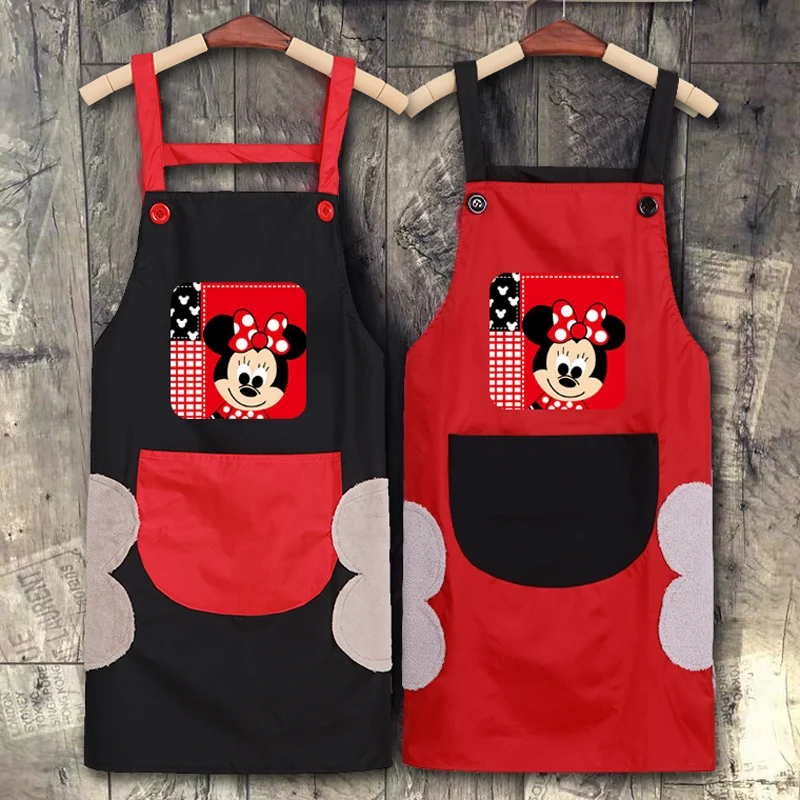 Apron female fashion cute Japanese kitchen household waterproof oil proof household cooking work adults men