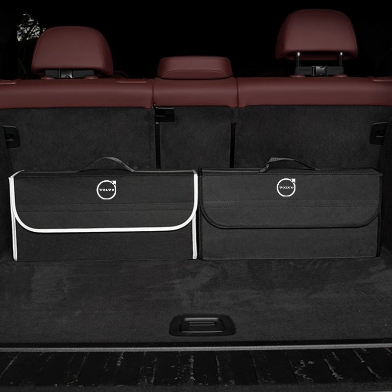 볼보 R디자인 XC60 V90 V60 XC40 XC90 V40 EC40 EX40 S80 S60 S90 C40 V70용 자동차 트렁크 정리함 수납 가방 접이식 정리 케이스
