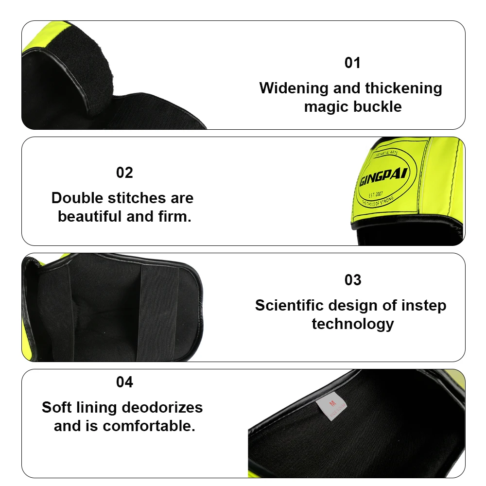 Kickboxing Leg Guards Professional Kickboxing Leg Guard Muay Ankle Protector Sparring MMA Shin Boxing Thickened Fighting Gear AnkleProtective Guards