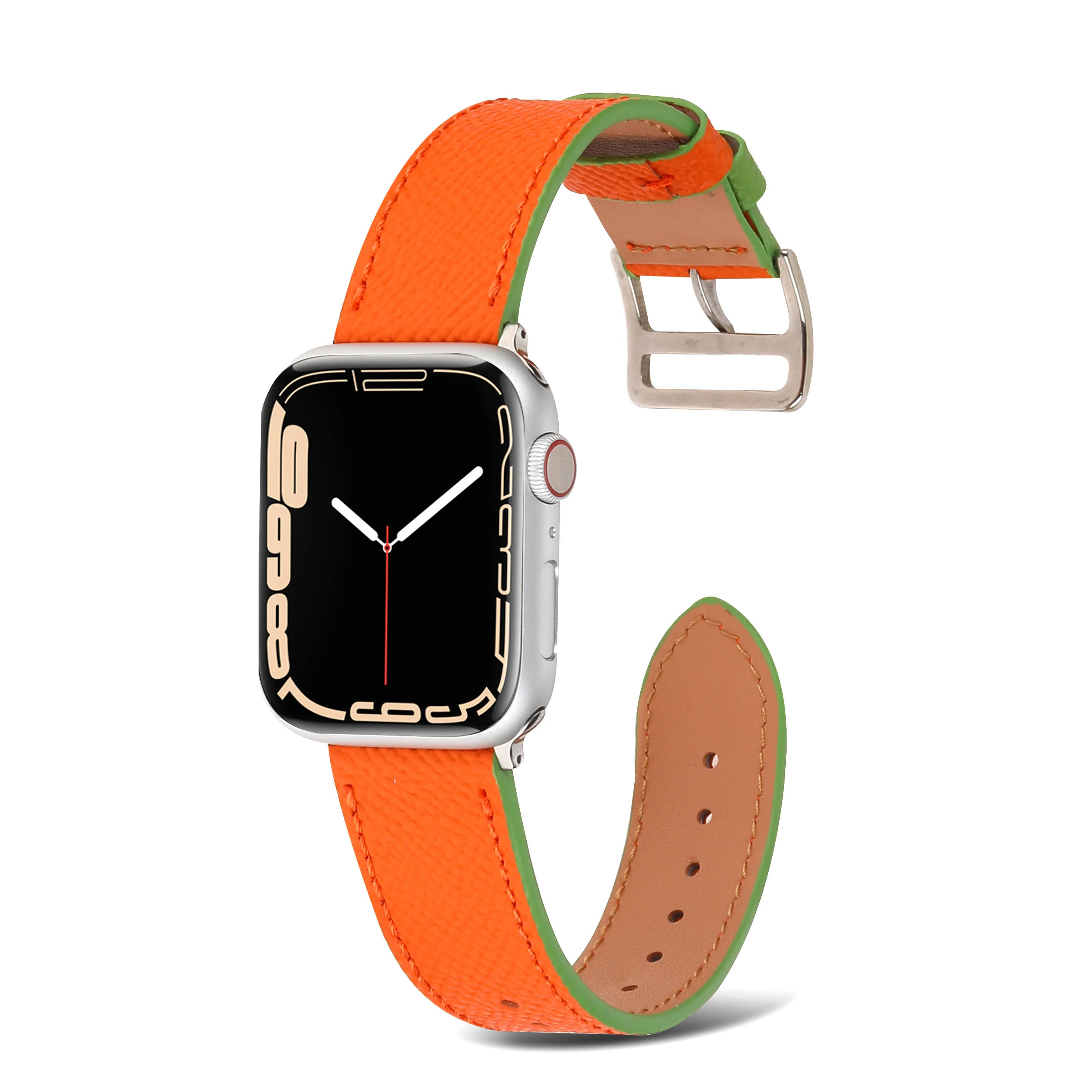 Leather Strap for Apple Watch Ultra 49mm 8 7 45mm 41mm 44mm 40mm 42mm 38mm Lychee Pattern Bracelet Wristband for iwatch 6 5 4 SE