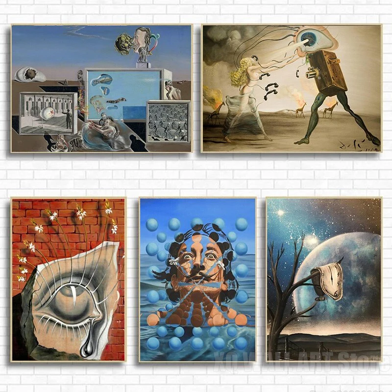 

Salvador Dali Surrealism Abstract Funny Painting Canvas Posters And Prints Wall Art Picture For Living Room Home Decoration Gift