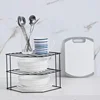 Kitchen Seasoning Corner Shelving Pot Non Punching Portable Storage Table Food Sundries Organizer Rack Kitchen Bathroom Holder 4