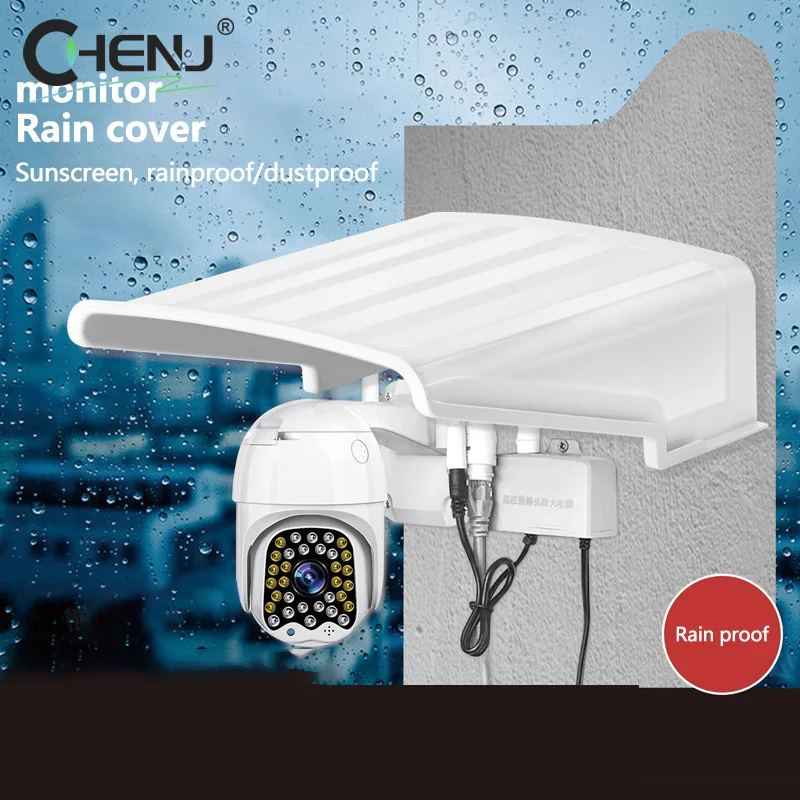 1pcs Protective Cover ABS Shield Wall Waterproof Rainproof IP Dome Camera Cover Outdoor Sunshade Monitor Camera Protection Case