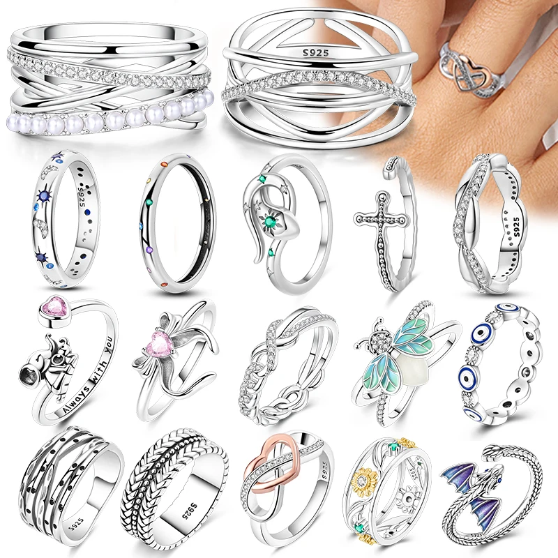 Bagues en argent Sterling 2025 originales pour fem