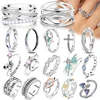 Bagues en argent Sterling 2025 originales pour femmes, couronne à nœud papillon, cœur d'amour, mauvais œil, bijoux d'anniversaire, cadeau d'anniversaire, 925