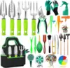 84 Pcs Garden Tools Set with Heavy Duty Aluminum Hand Tools, Pruning Shears, Gloves, Sprayer, Bag, Succulent Tools for Gardening