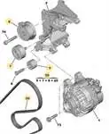 

1613845780 for ALTERNATOR V strap kit PARTNER BERLINGO EXPERT BERLINGO EXPERT BERLINGO EXPERT XSARA DW8 DW8B