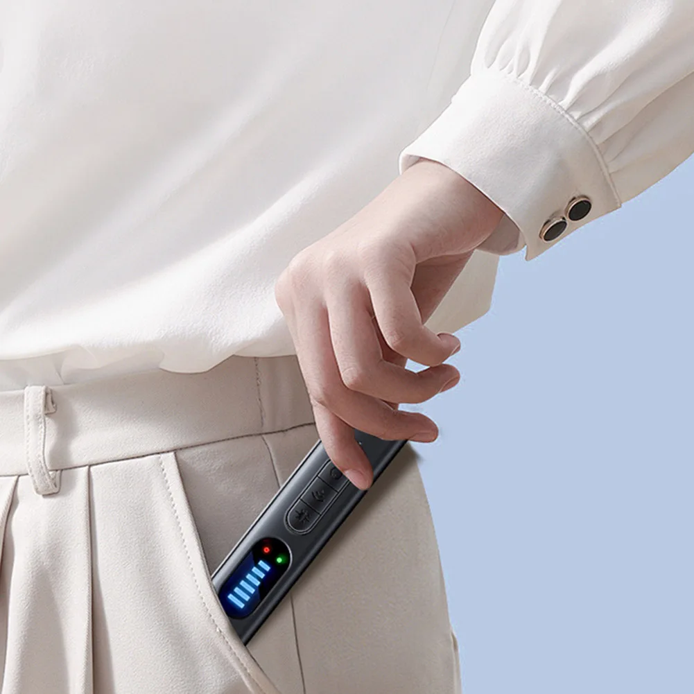 Wireless RF Signal Scanner 5 Levels Adjustable Sensitivity Listening Devices Finder 25H Working Time Electronic Sweeper for Trav