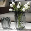Flower Bud Shape Glass Vase Transparent Hydroponics Flower Pots Desk Decoration Floral Arrangement Vases Room Aesthetic Decor 3