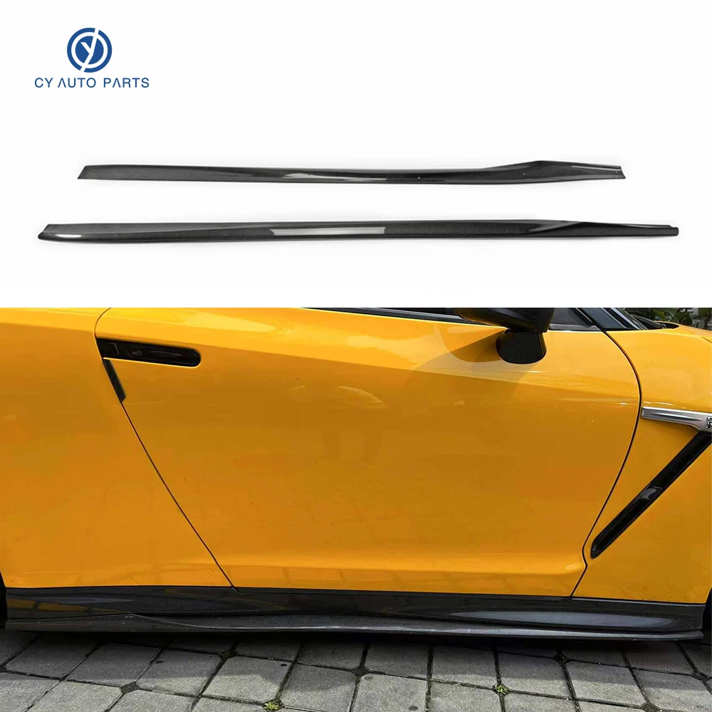 

Automobile Refitting Carbon Fiber VARIS Style Side Door Edge Protector For Nissan GTR R35 2017 Side Skirt Lip