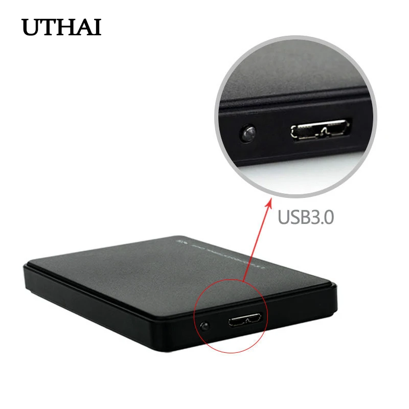 UTHAI U25-SATA 외장형 하드 드라이브 하우징 2.5인치 기계식 SMI시리얼 포트(공구 없음) USB 3.0은 4TB를 지원합니다.