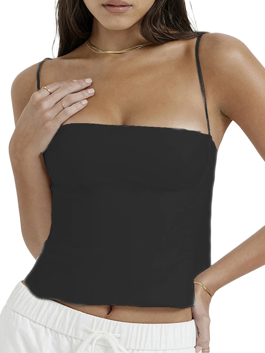 Corset Top Y2K Women Summer Backless Zip Up Bustier Crop Tops Elegant Vintage Skinny Chic Spaghetti Strap Camis Clubwear