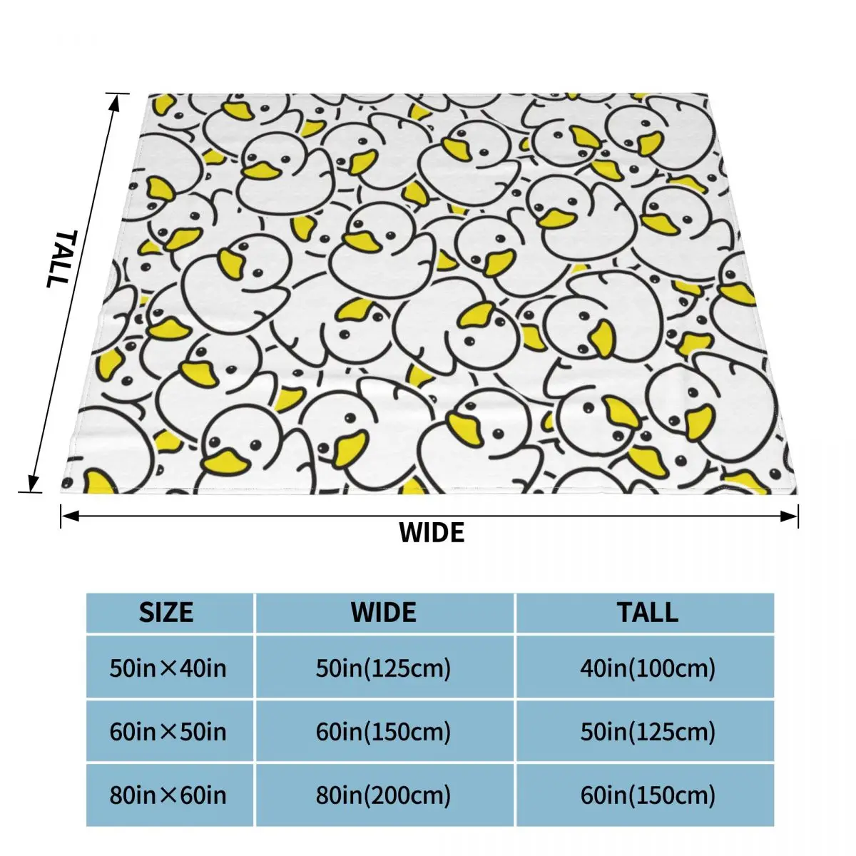 Cartoon Duck Pattern Blankets Fleece All Season Portable Warm Throw Blanket for Sofa Couch Rug Piece