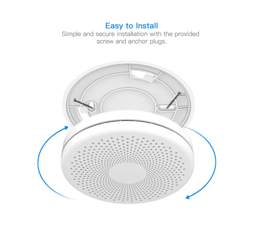 Tuya WiFi  Smoke and Carbon Monoxide Detector APP Control Smart Wireless Combination CO2 in1 Alarms